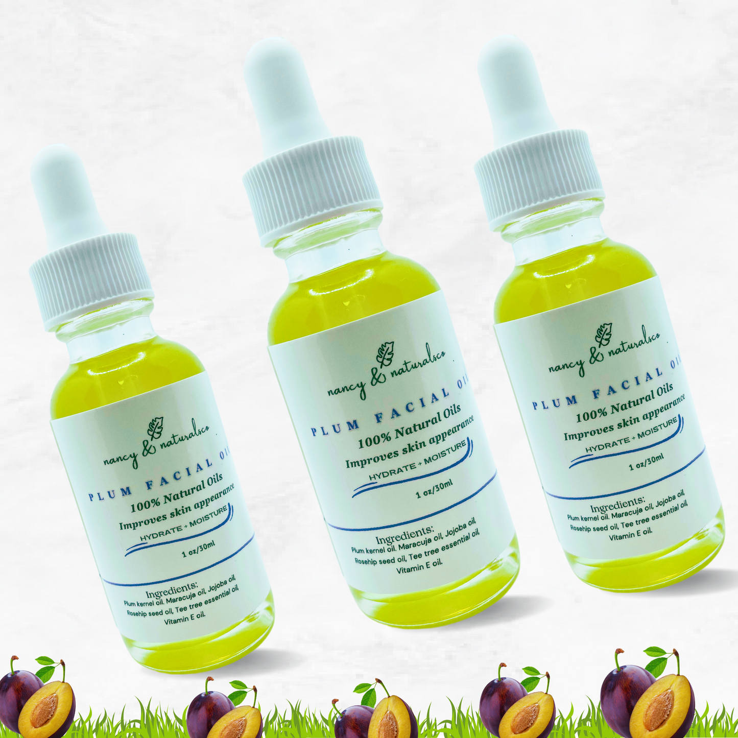 Plum Facial Oil, Hydrating & Moisturizing